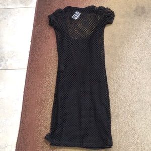 Mesh maxi short sleeve dress black never worn